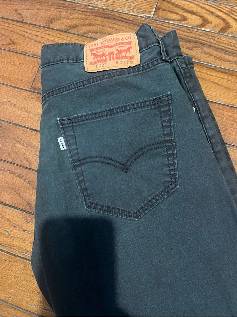 Levi's Men's Dark Black Slim-Straight Jeans